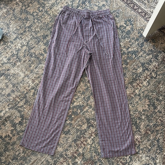Brooks Brothers Men's Checkered Lounge Pants-Blue and Red-NWOT - Picture 4 of 4